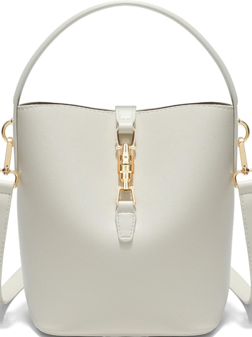 Leather Bucket Bag, Crossbody Bags for Women, Classic Simple Shoulder Purses Han